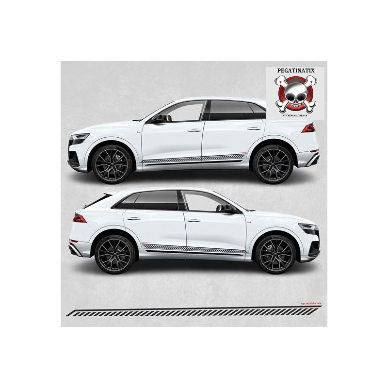 Audi Q8 Quattro Side Stripes Adhesivo