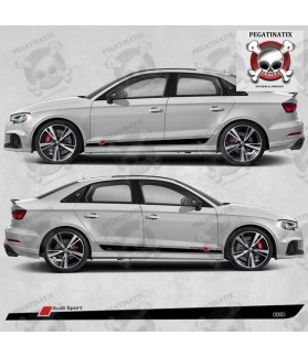 Audi QA3 Audi Sport Side Stripes Stickers (Compatible Product)