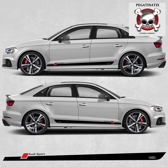 Audi A3 Audi Sport Side Stripes AUFKLEBER (Kompatibles Produkt)