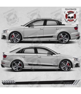 Audi A3 QUATTRO Side Stripes Stickers (Compatible Product)