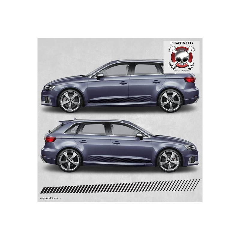 Audi A3 QUATTRO Side Stripes ADESIVI