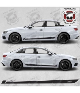 Audi A4 QUATTRO Side Stripes Stickers (Compatible Product)