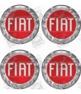 Fiat Wheel centre Gel Badges STICKERS