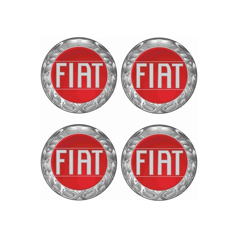 Fiat Wheel centre Gel Badges DECALS