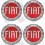 Fiat Wheel centre Gel Badges AUTOCOLLANT (Produit compatible)