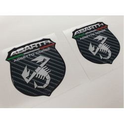 Fiat 500 / 595 Badge Domed Gel 70mm Aufkleber