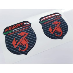 Fiat 500 / 595 Badge Domed Gel 70mm Autocollant