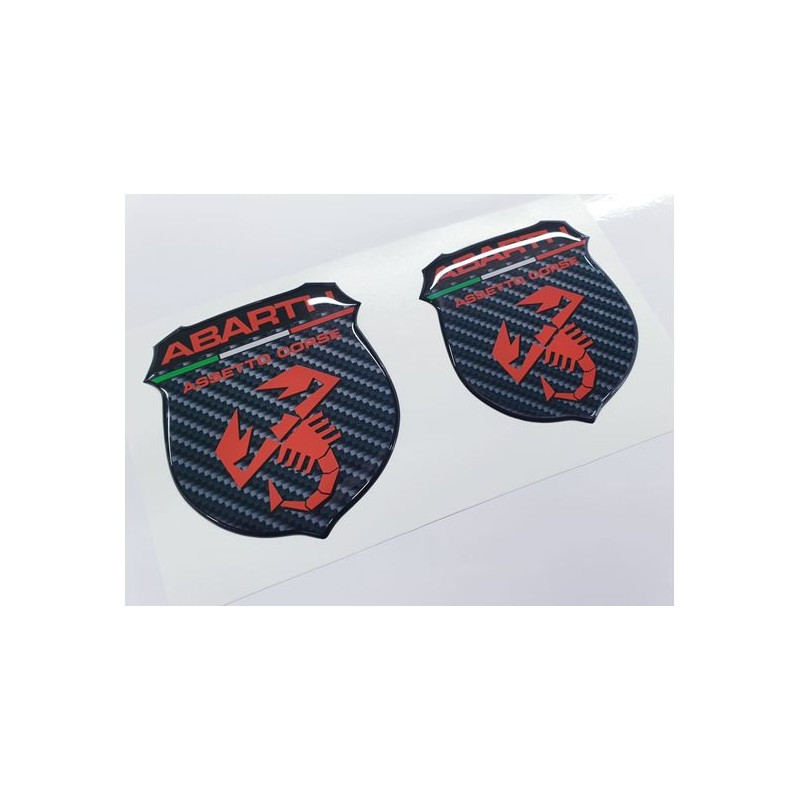 Fiat 500 / 595 Badge Domed Gel 70mm decals