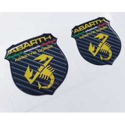 Fiat 500 / 595 Badge Domed Gel 70mm adhesivos