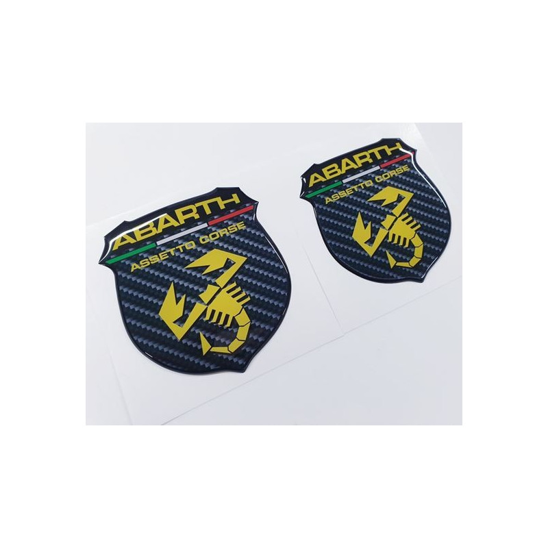Fiat 500 / 595 Badge Domed Gel 70mm Adesivi