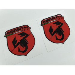 Fiat 500 / 595 Badge Domed Gel 70mm Autocollant