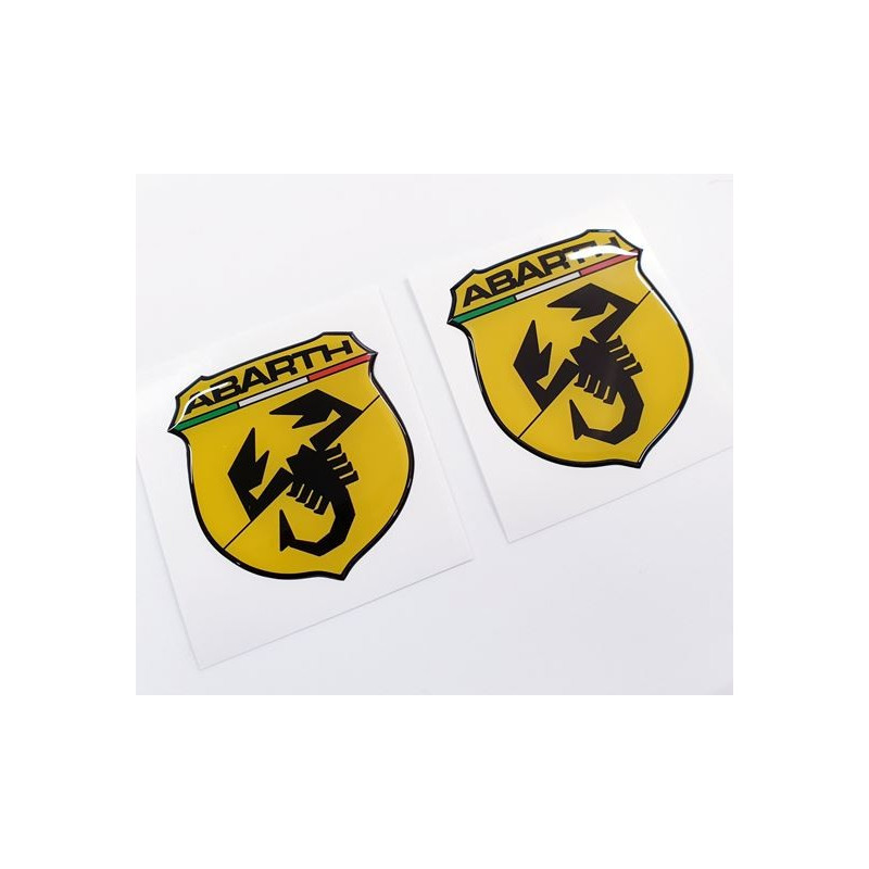 Fiat 500 / 595 Badge Domed Gel 70mm decals
