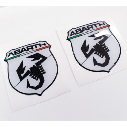 Fiat 500 / 595 Badge Domed Gel 70mm Autocollant