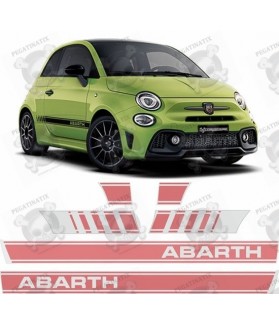 Fiat 595 Abarth side Stripes ADESIVOS (Produto compatível)