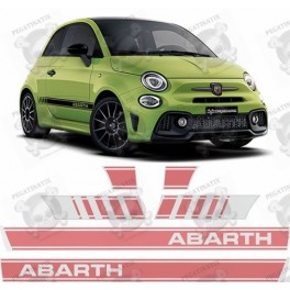 Fiat 595 Abarth side Stripes DECALS