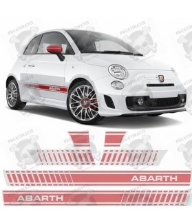 Fiat 500 Abarth side Stripes DECALS (Compatible Product)