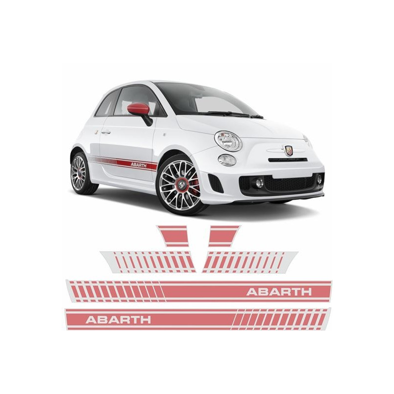 Fiat 500 Abarth side Stripes AUFKLEBER