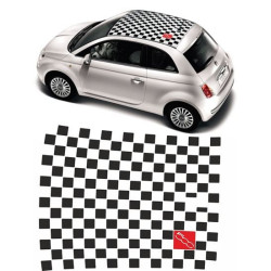 Fiat 500 Chequered Roof Decals ADESIVI