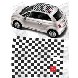 Fiat 500 Chequered Roof Decals ADHESIVOS