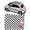 Fiat 500 Chequered Roof Decals ADHESIVOS