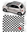 Fiat 500 Chequered Roof Decals ADESIVOS
