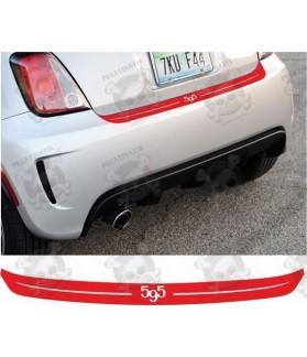 Fiat 595 year 2007 - 2015 rear bumper STICKER (Compatible Product)