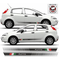 Fiat Punto Side Italian flag Stripes AUTOCOLLANT