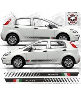 Fiat Punto Side Italian flag Stripes DECALS (Compatible Product)