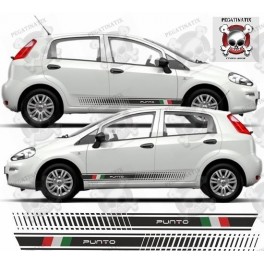 Fiat Punto Side Italian flag Stripes AUFKLEBER