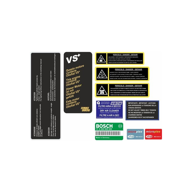 Fiat Uno Turbo Mk1 (85-89) Engine Bay AUTOCOLLANT