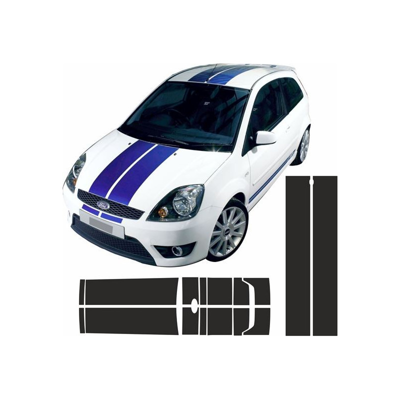 Ford Fiesta MK7 ST / ZS OTT Stripes ADHESIVOS Ford Fiesta MK7 ST / ZS OTT Stripes ADHESIVOS