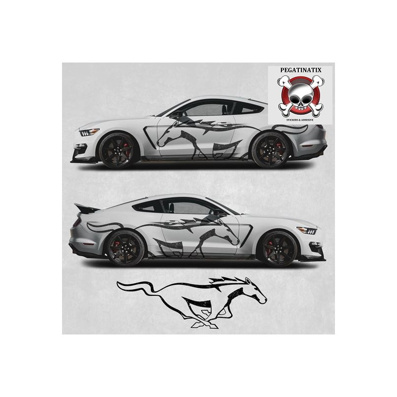 Ford Mustang year 2015 on side Stripes STICKER