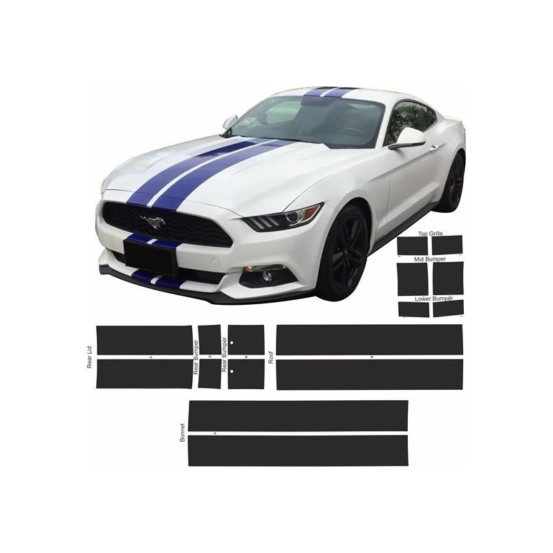 Ford Mustang year 2015 on side Stripes STICKER