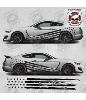 Ford Mustang year 2015 on side stripes STICKER