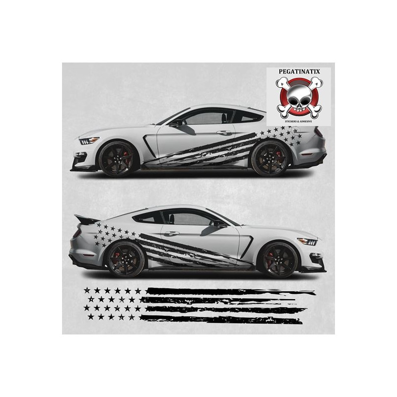 Ford Mustang year 2015 on side Stripes AUTOCOLLANT