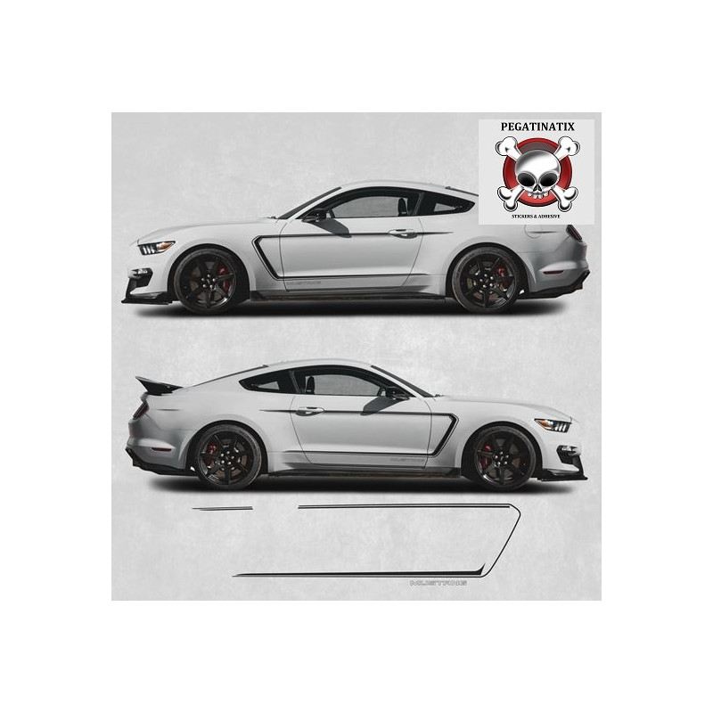 Ford Mustang year 2015 on side Stripes ADESIVI