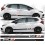 Honda Jazz Type S Mugen side Stripes DECALS (Compatible Product)