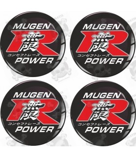 Mugen Type R Wheel centre Gel Badges Stickers decals x4