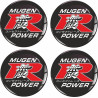 Mugen Type R Wheel centre Gel Badges Stickers decals x4