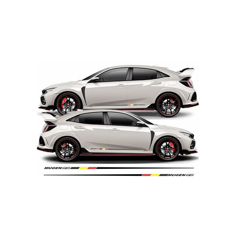 Honda Civic FK2 / FK8 Mugen side Stripes AUTOCOLLANT