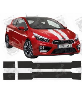 Kia Proceed / & GT 2013 - 2015 Stripes STICKER (Compatible Product)