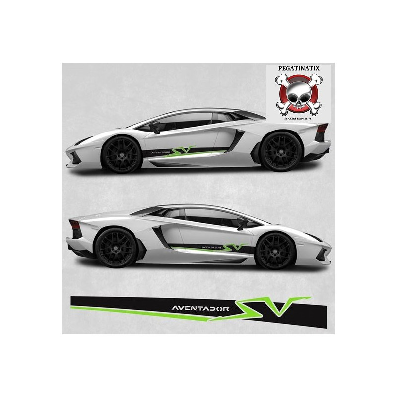 lamborghini Aventador Super Veloce side stripes AUTOCOLLANT