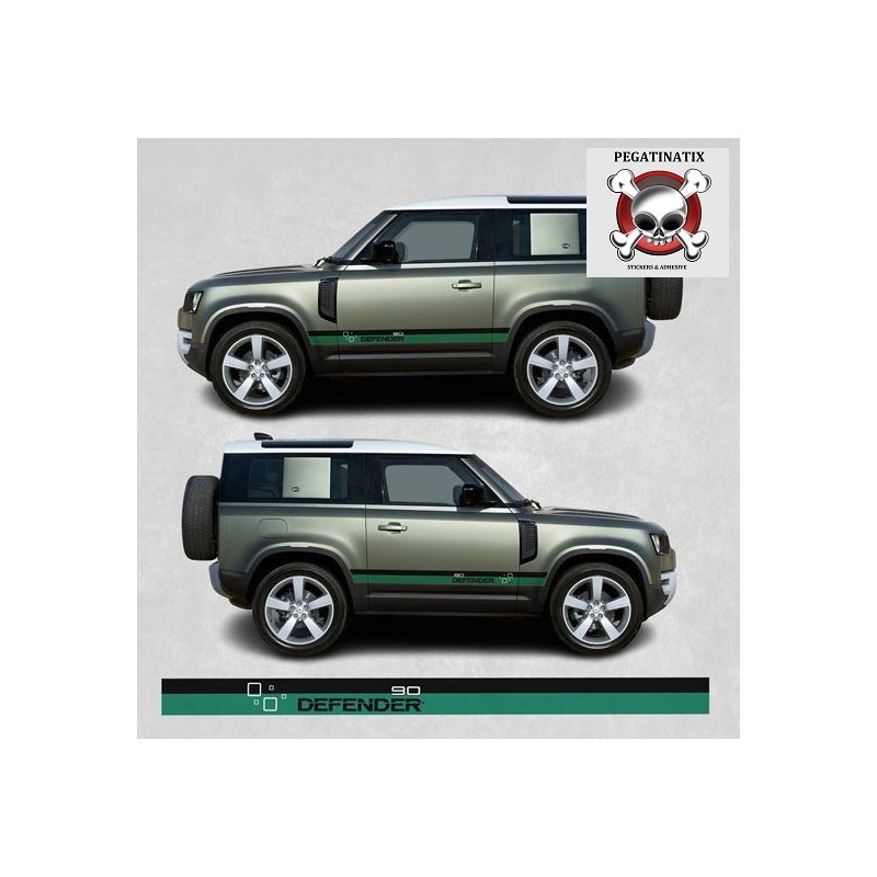 Defender 90 side stripes decals