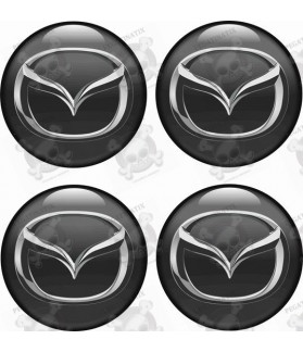 Mazda Wheel centre Gel Badges Stickers decals x4 (Compatible Product)