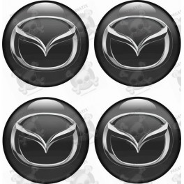 Mazda Wheel centre Gel Badges Badges adesivos x4