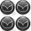 Mazda Wheel centre Gel Badges Adhesivos x4 (Producto compatible)