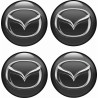 Mazda Wheel centre Gel Badges Autocollant x4
