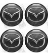 Mazda Wheel centre Gel Badges Adesivi x4