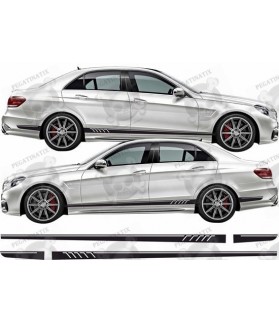 Mercedes E63 AMG side Stripes STICKER (Compatible Product)