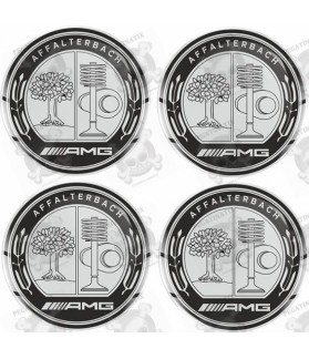 mercedes AMG Wheel centre Gel Badges Stickers decals x4